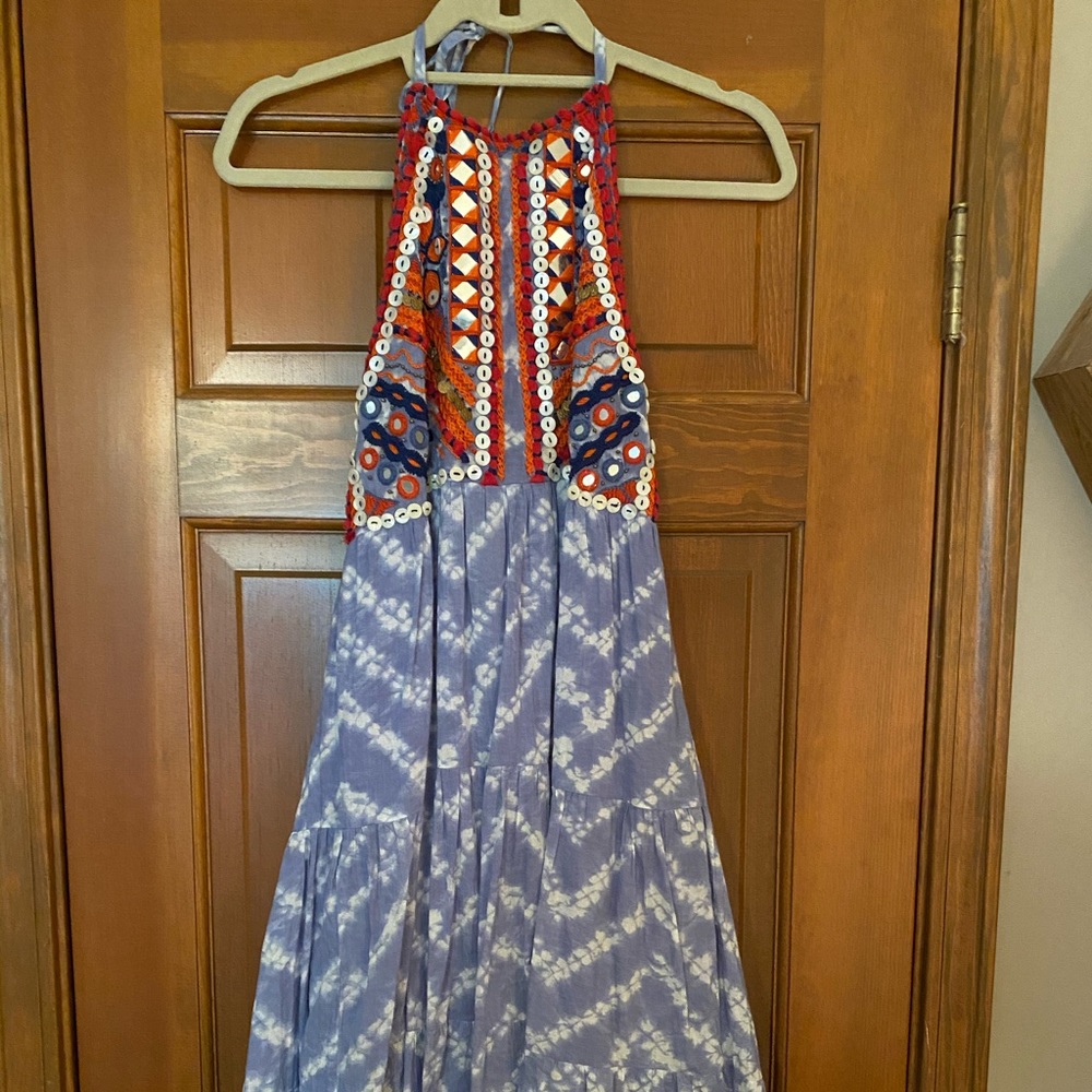 Anthropologie Raga boho festival halter midi dress
